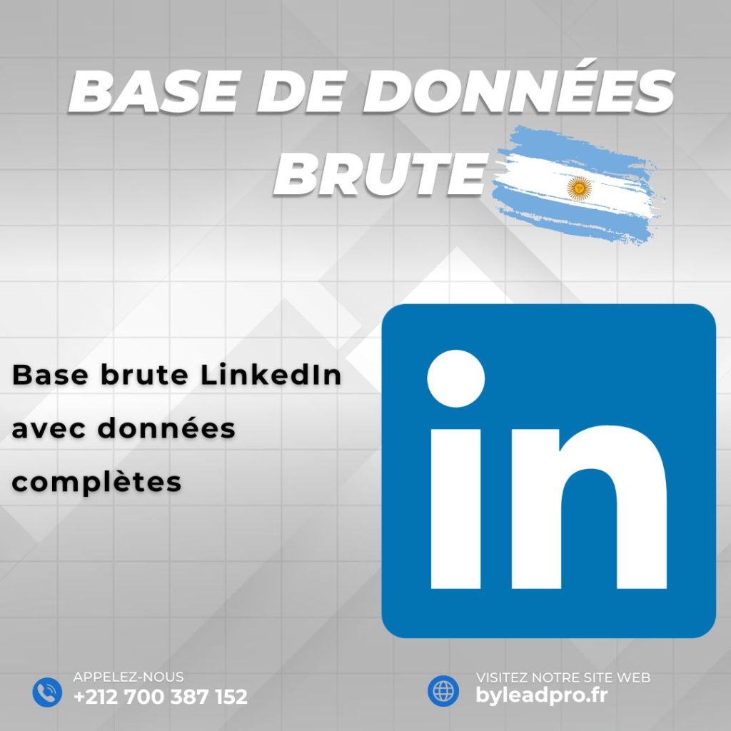Base de données LinkedIn – Prospects BRUT Argentine