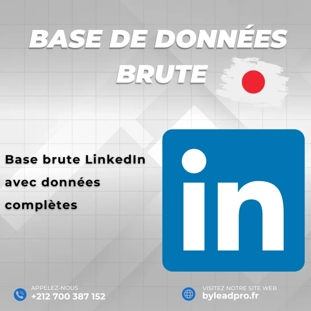 Base de données LinkedIn – Prospects BRUT Japan