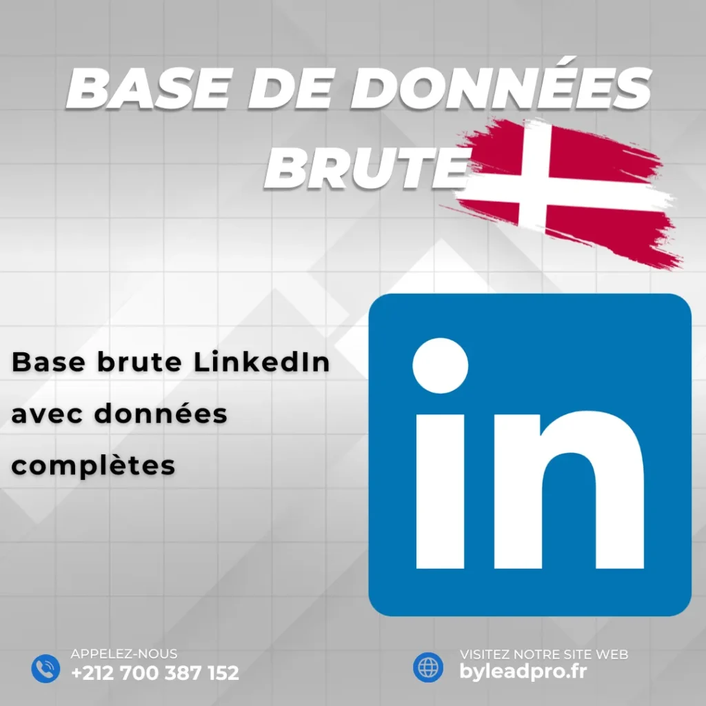 Base de données LinkedIn – Prospects BRUT Danemark