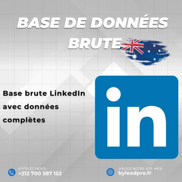 Base de données LinkedIn – Prospects BRUT Australie