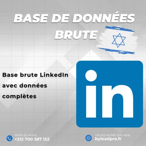 Base de données LinkedIn – Prospects BRUT Israël