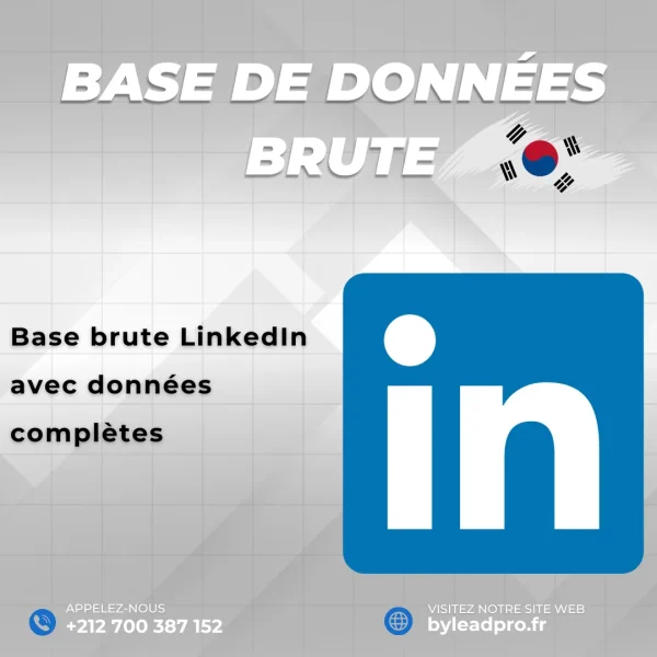 Base de données LinkedIn – Prospects BRUT Corée du Sud