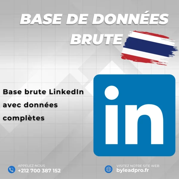 Base de données LinkedIn – Prospects BRUT Thaïlande