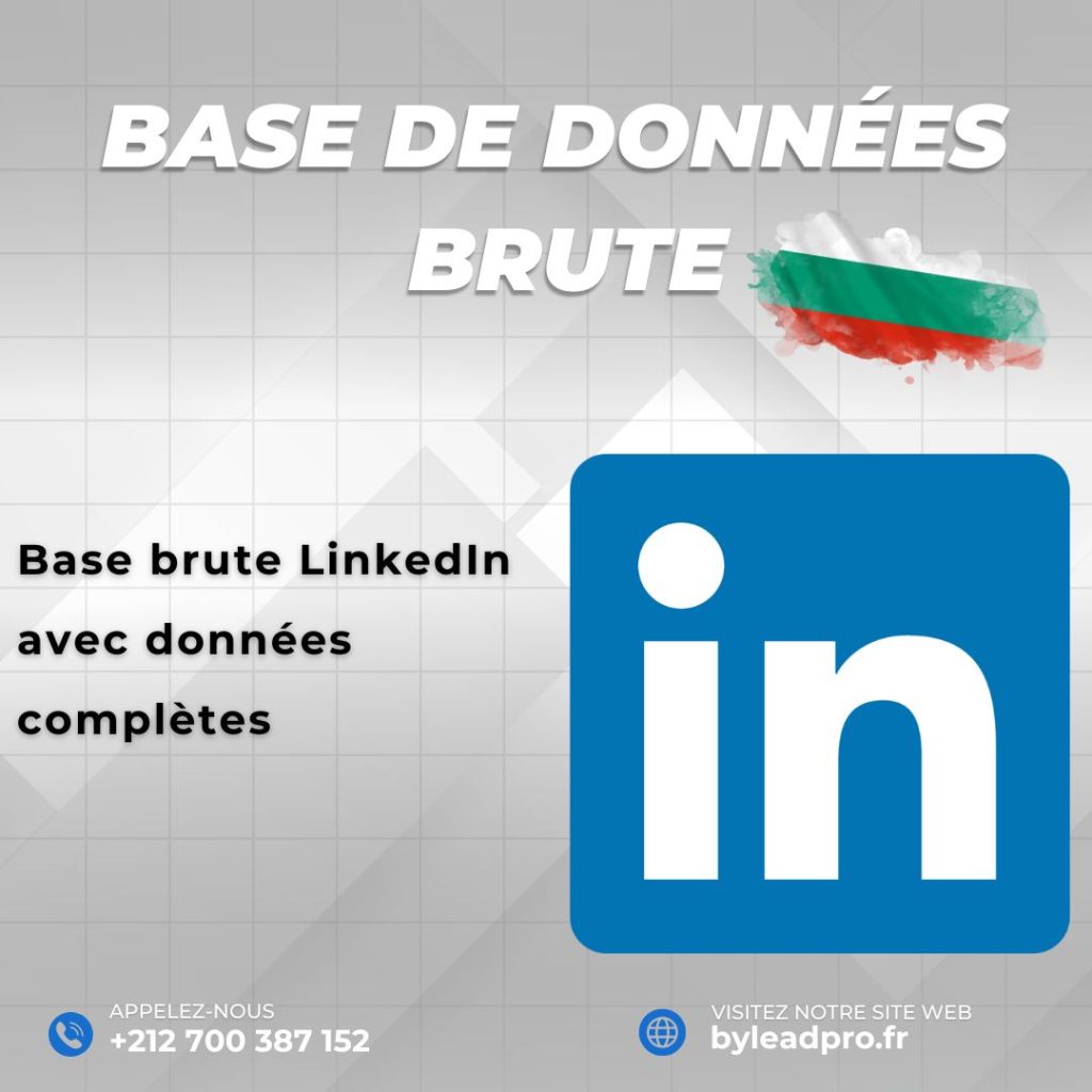Base de données LinkedIn – Prospects BRUT Chine