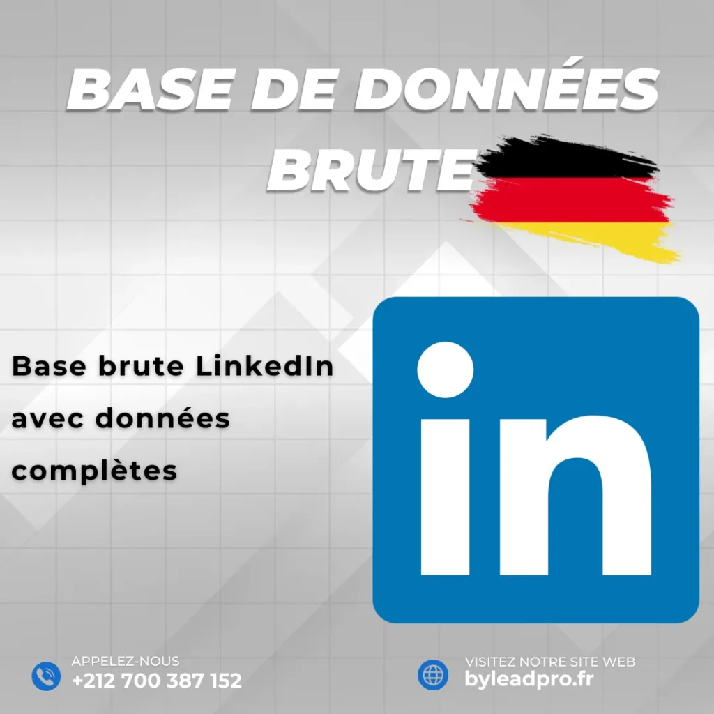 Base de données LinkedIn – Prospects BRUT Allemagne