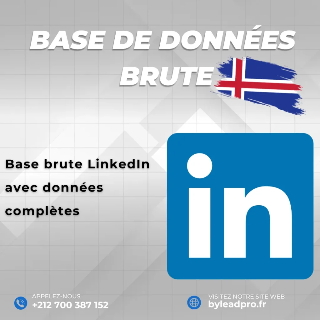 Base de données LinkedIn – Prospects BRUT Iceland