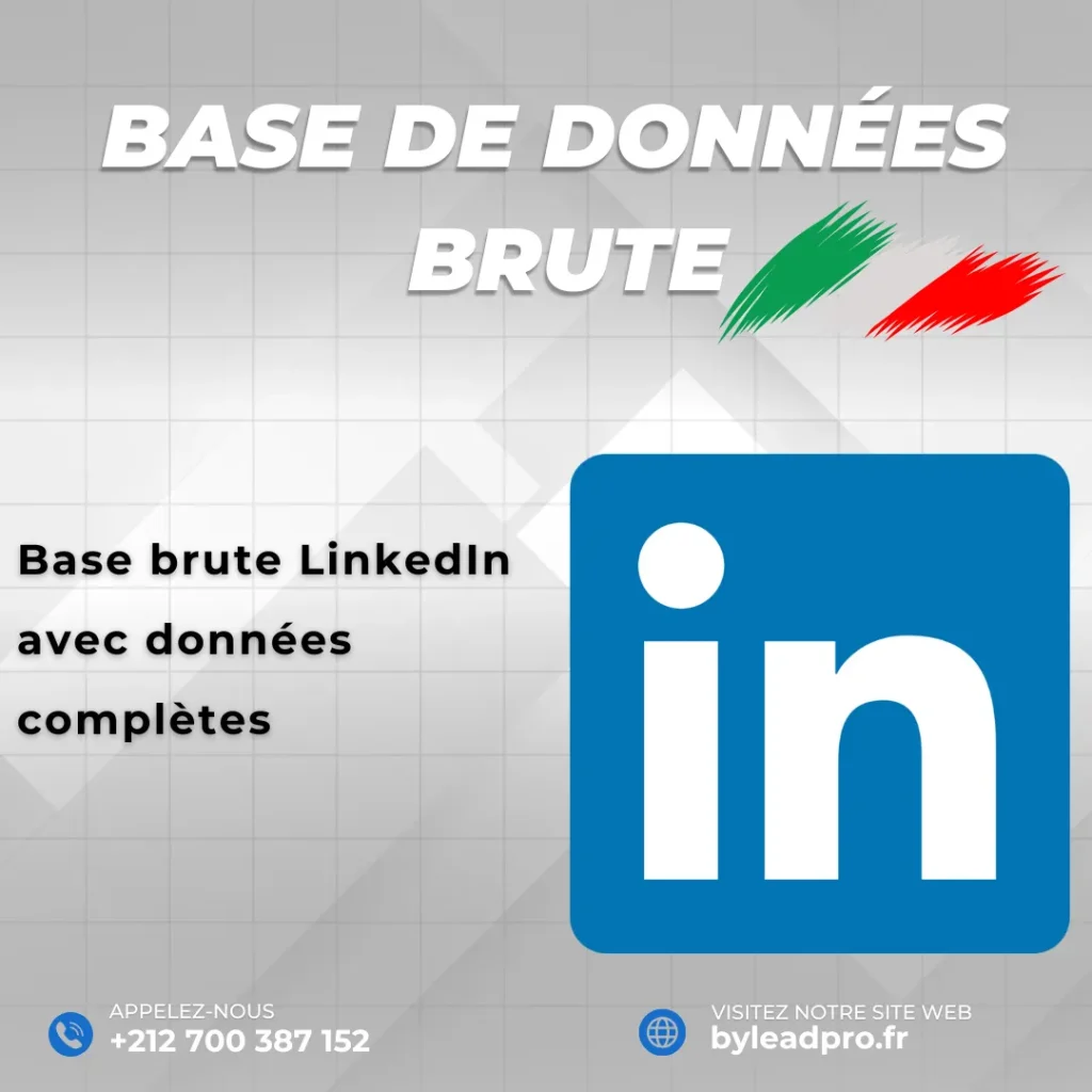 Base de données LinkedIn – Prospects BRUT Italie