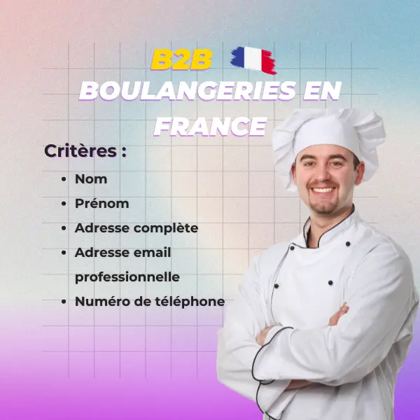 Base de données B2B Boulangeries en France – Jusqu’à 500 000 contacts