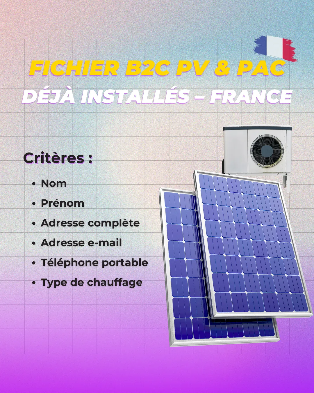 Fichier B2C PV & PAC Fichier B2C PV & PAC