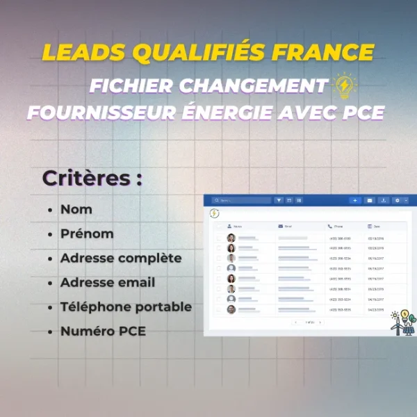 Fichier Changement Fournisseur Énergie avec PCE