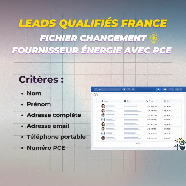 Fichier Changement Fournisseur Énergie avec PCE